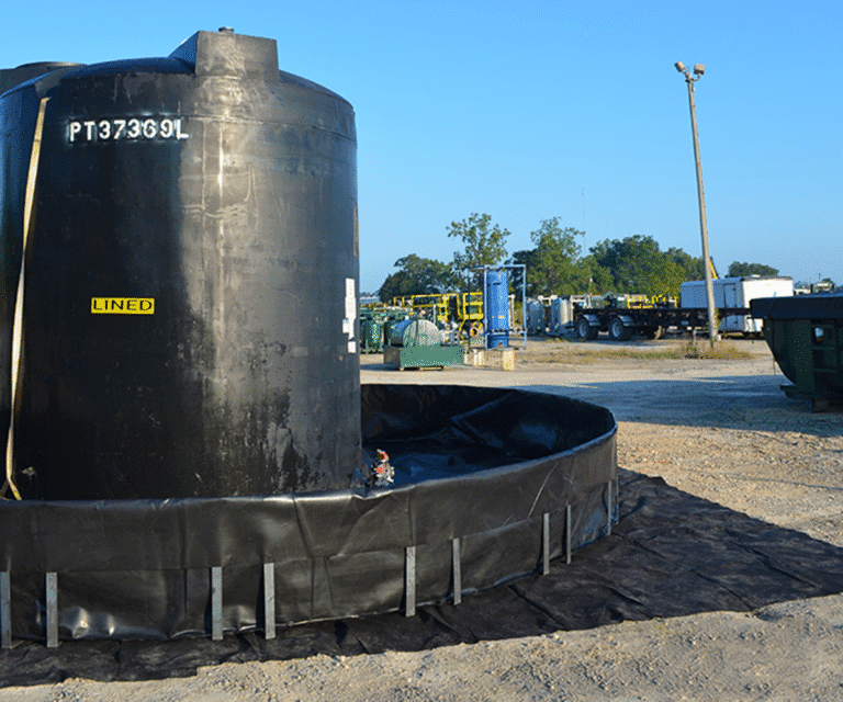 [I] BermPac- Custom Round Hurdle Berm Under Acid Tank