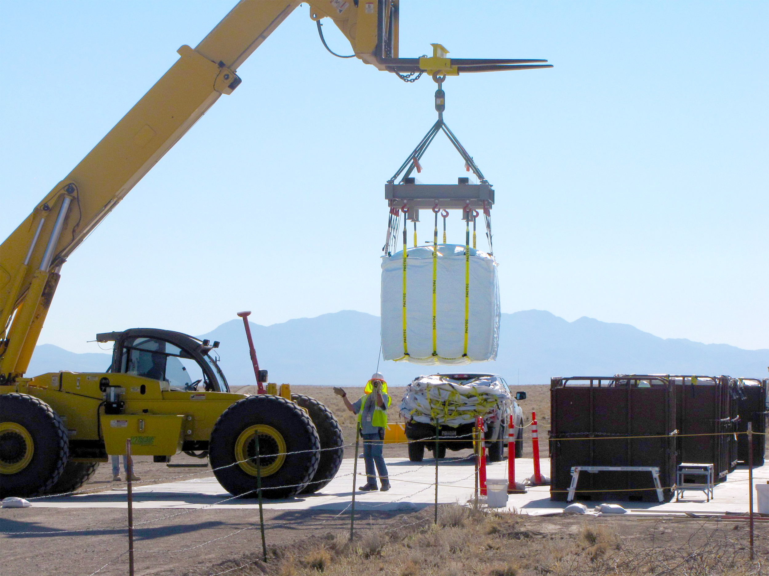 [I]LiftPac- Tonopah NNSS -LiftPac Hoisted by Forklift w Frame