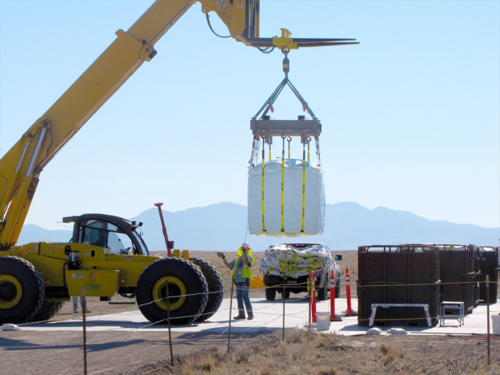 [I]LiftPac- Tonopah NNSS -LiftPac Hoisted by Forklift w Frame